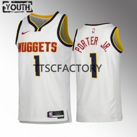 Dres Denver Nuggets Michael Porter Jr. 1 Nike 2022-23 Association Edition Bijela Swingman - Dječji